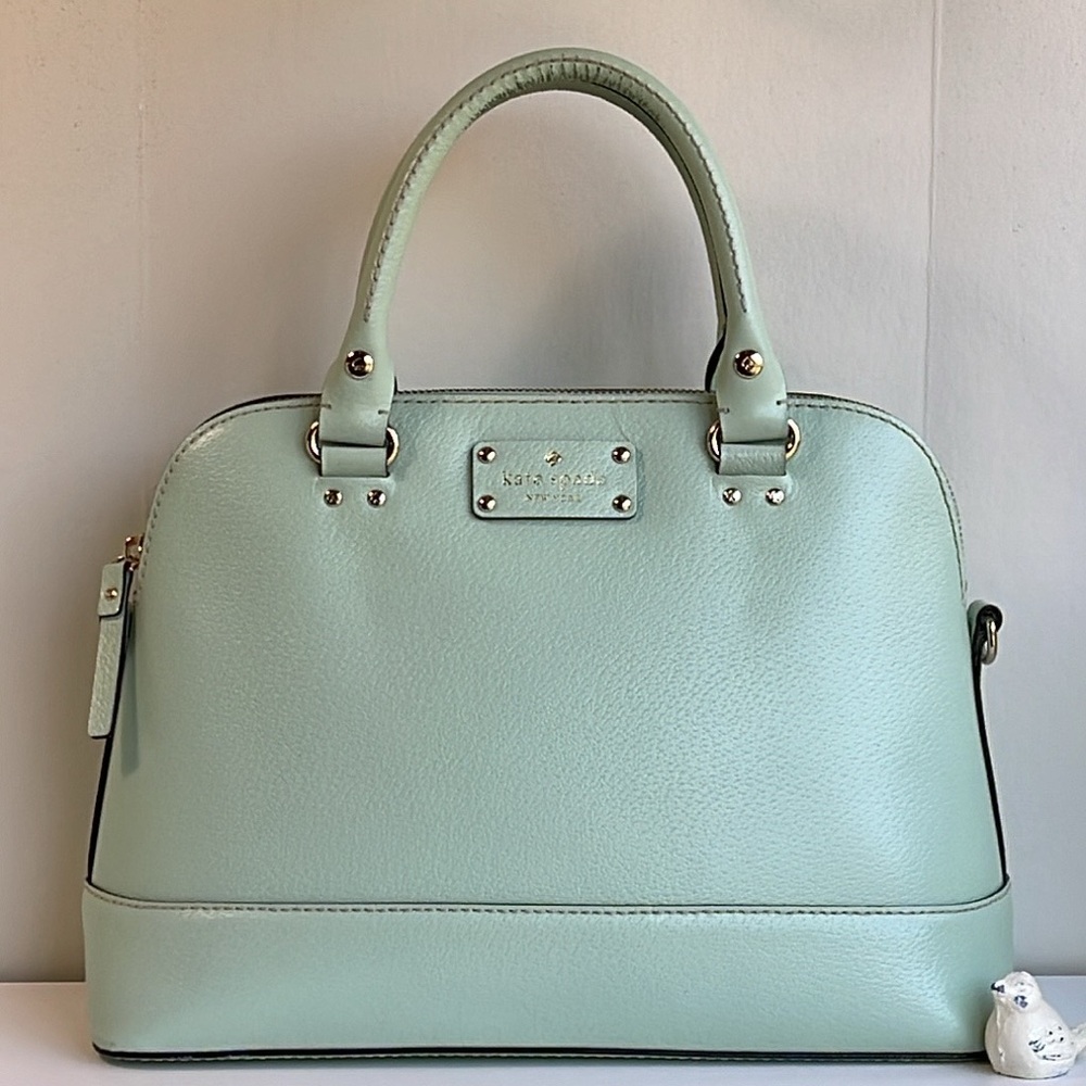 Kate Spade ♠️ Mint Green Genuine Leather Satchel Crossbody
